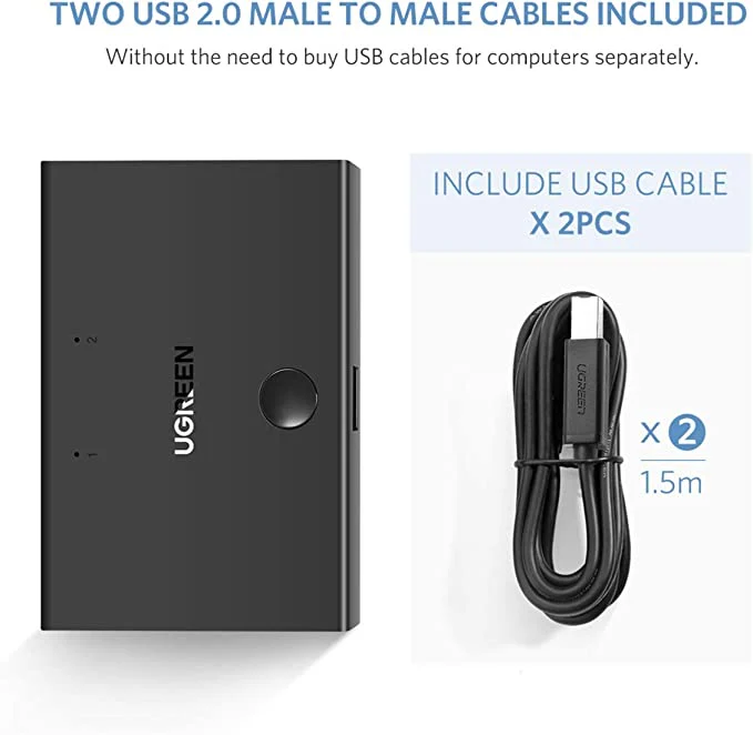 سوییچ 2 پورت USB اتوماتیک یوگرین